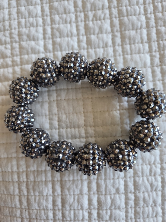 Joan Rivers Jewelry - Joan Rivers Sparkling Sikver Crystal Bead Stretch Bracelet - Women